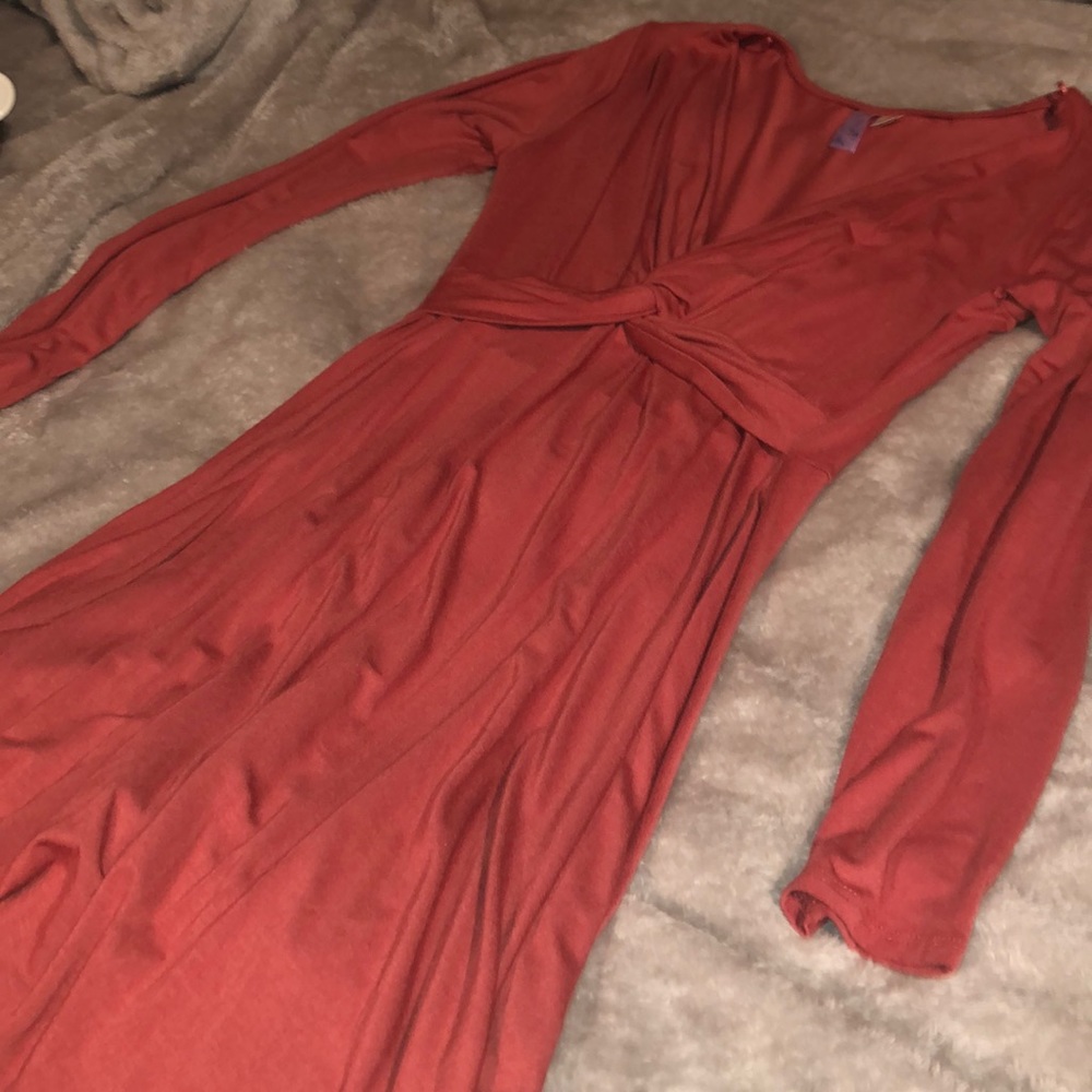 Fit and Flare Orange Dress